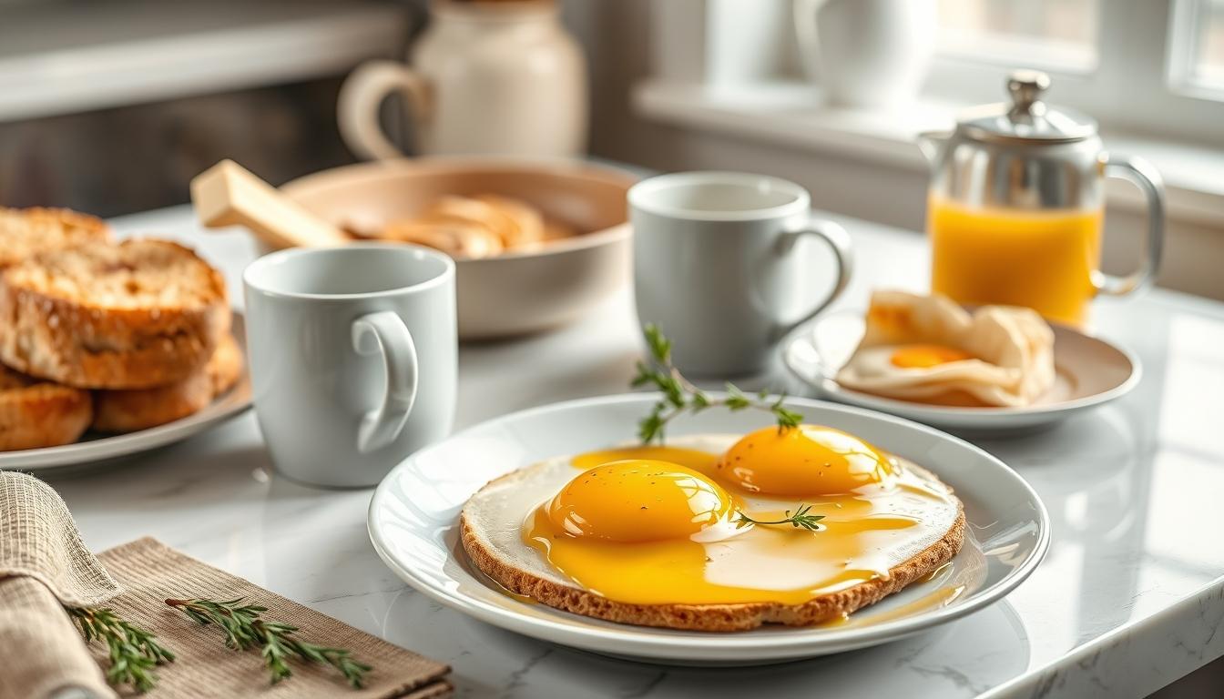 Balanced healthy meal prepared in a home kitchen